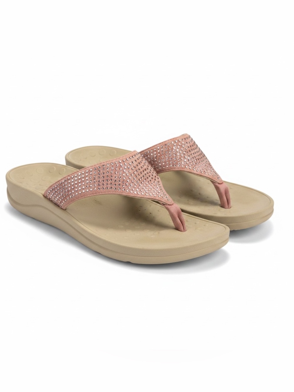 Vionic Pacific Naples‎ Pink Studded Thong Platform Sandal Women’s Size 9